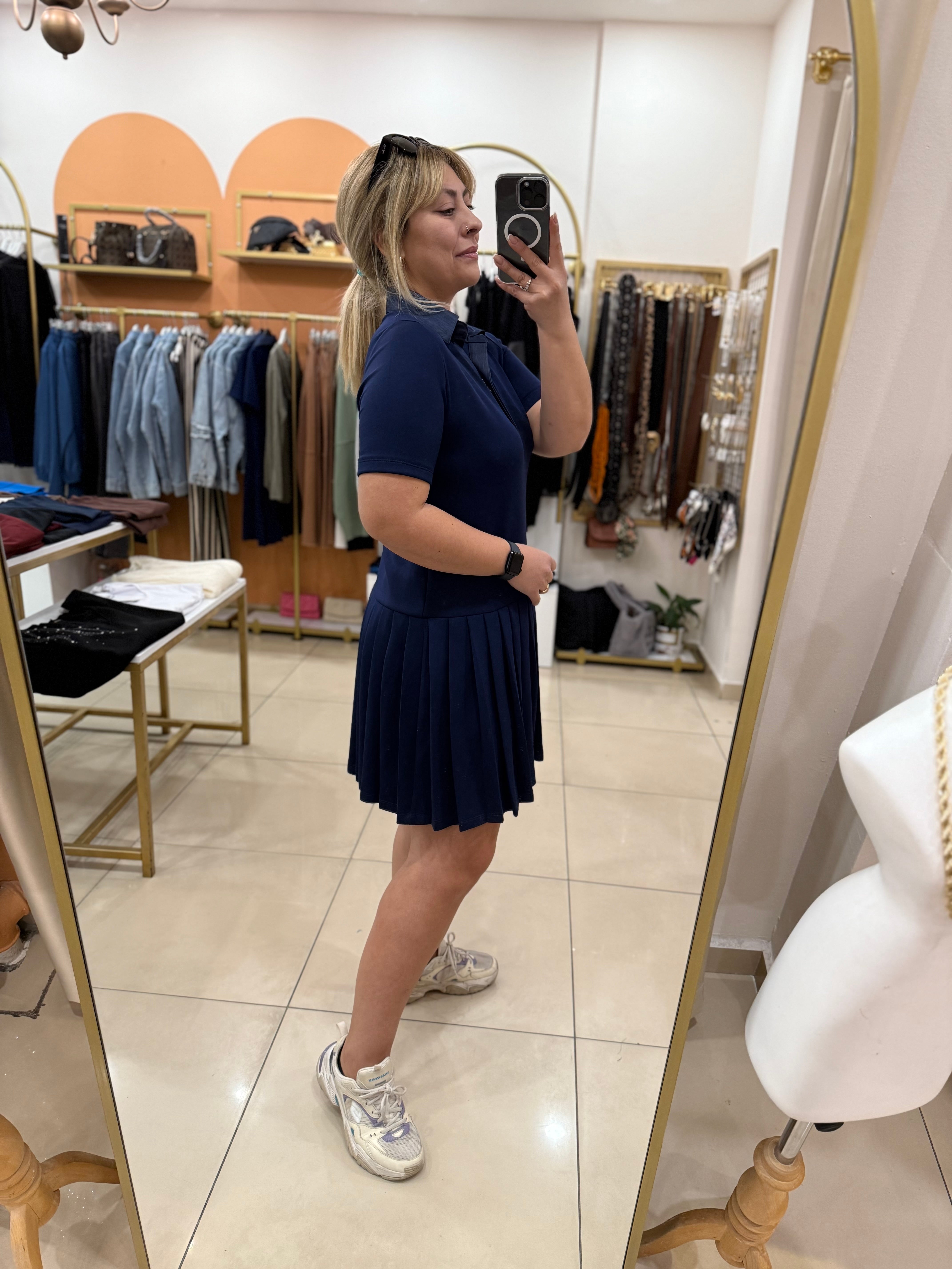 Modal Polo Yaka Elbise